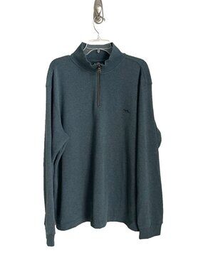 Rodd & Gunn Teal  Alton Ave Quarter Zip Sweater Preppy Australian Cotton